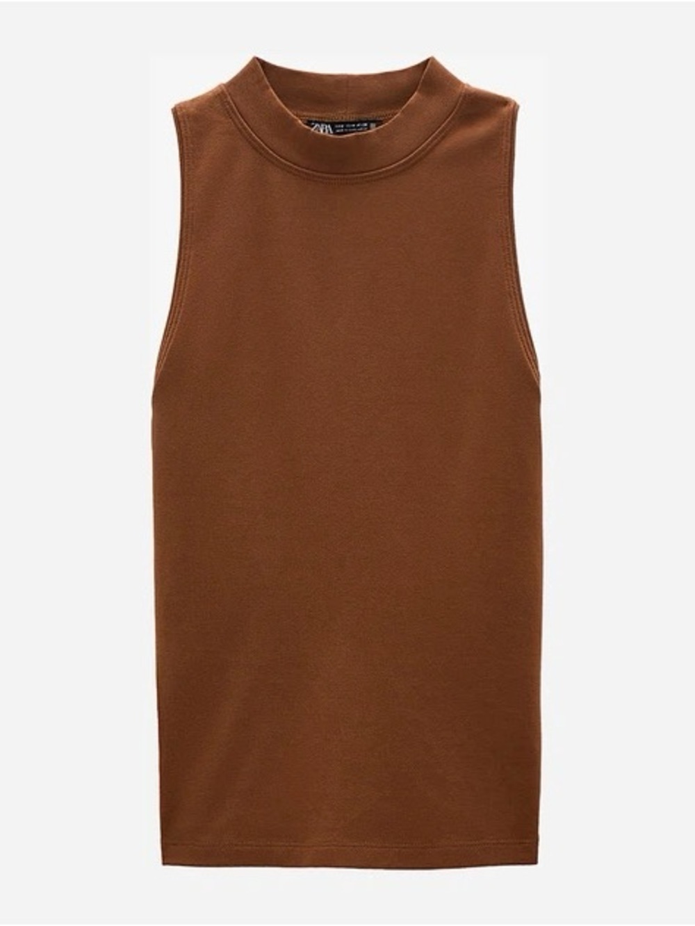 Zara Sleeveless Mock Neck Tank Top